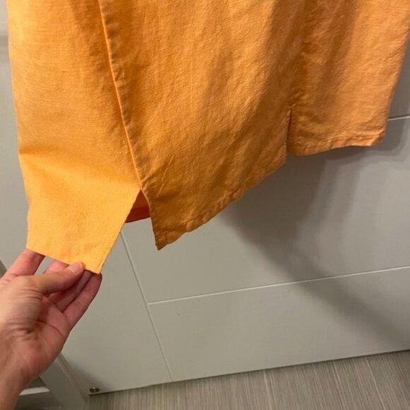 NWT Tach Afrodita Mini Dress Linen Floral Embroidered Cutouts Orange XL - Picture 9 of 16